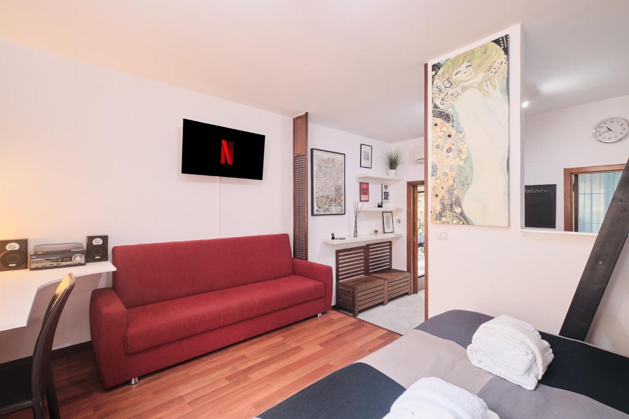 Trastevere- Flat Con Giardino, Ac, Wi-fi & Netflix Appartement
